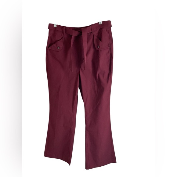 Nicole Miller Stylish Burgundy women’s Pants size 14 - Picture 13 of 14